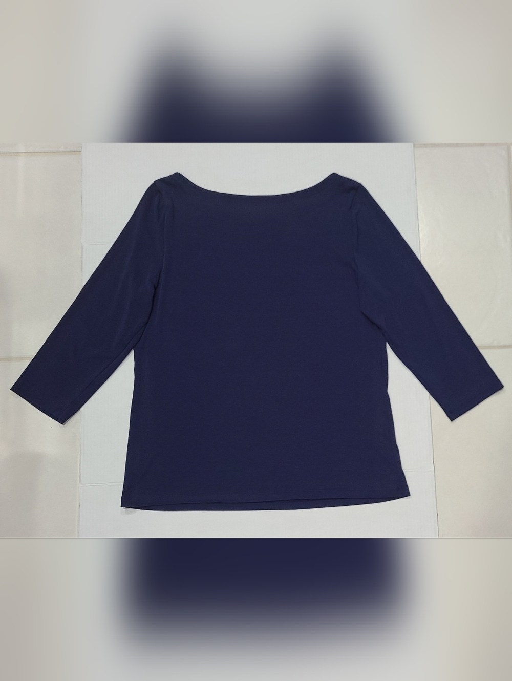 Lilly Pulitzer Halee Tee Shirt Boat Neck 3/4-Sleeve Low Tide Navy Sz XXL - Picture 14 of 14